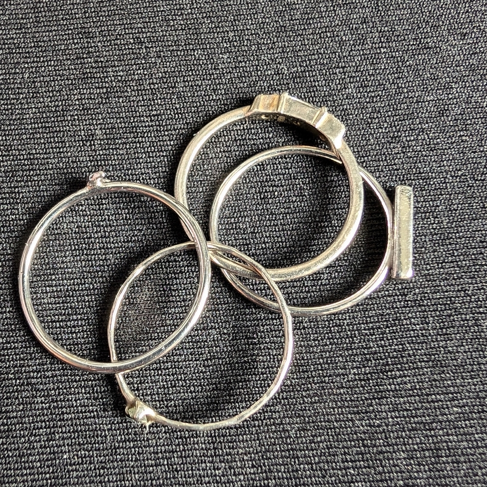 Sterling Silver Stacking Rings Bundle - image 8